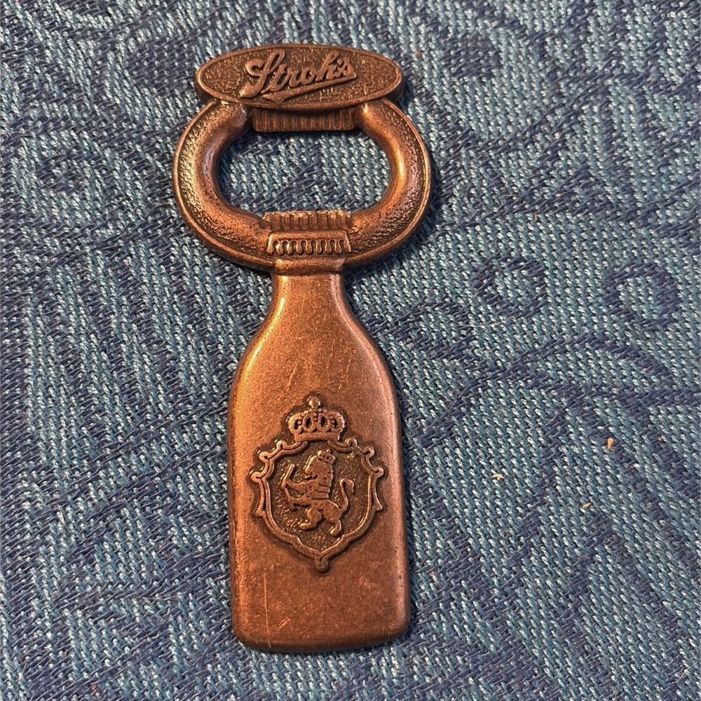 Vtg Stroh's Brewery Company Copper Bottle Opener Century, Canada